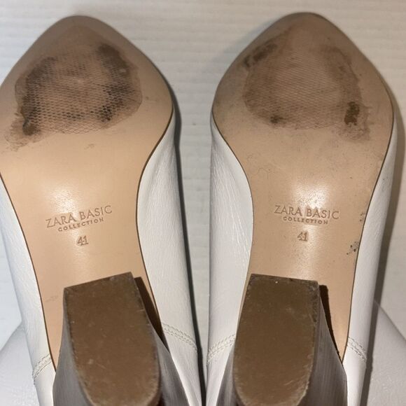 Zara Basics leather white bootie - Picture 9 of 9
